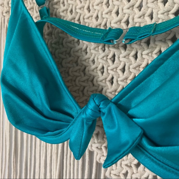 Vintage Sunsets Teal Underwire Bikini Bra Top - Picture 10 of 14